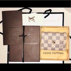 Louis Vuitton Origami Compact Damier Azur Wallet